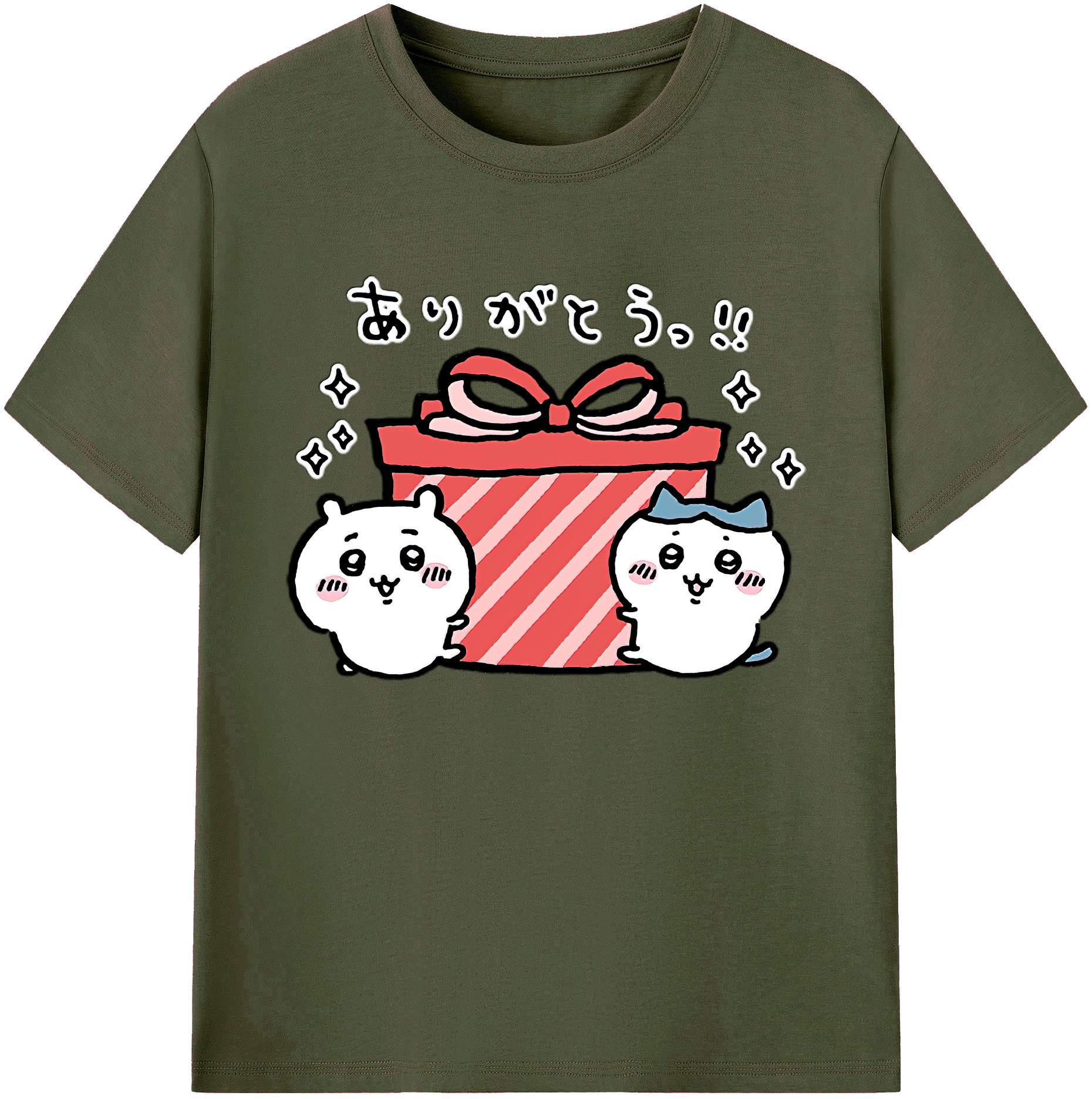 （画像用） ちいかわ ハチワレ Chii-kawa hachiware 綿100％ メンズ半袖Tシャツ｜肌触りやわらか＆通気性